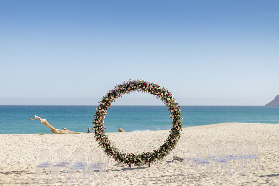 Luxury Destination Wedding on the Beach in Los Cabos Mexico at private Vacation Rental Villa las Rocas